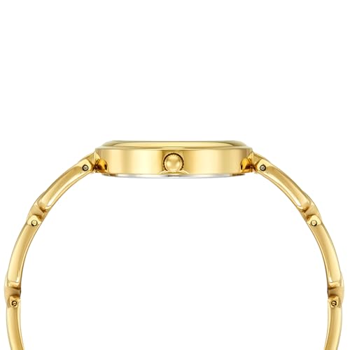 GUESS Round 32mm Champagne Dial Analog Women Watch - U1438L2M