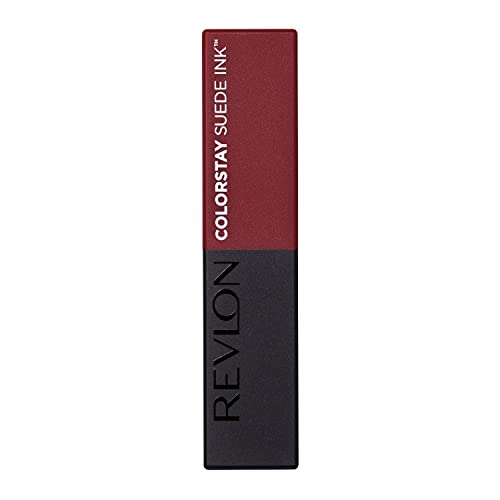 REVLON Lipstick, ColorStay Suede Ink, Built-in Primer, Infused with Vitamin E, Waterproof, Smudgeproof, Matte Color, 019 In the Zone (Pack of 1)