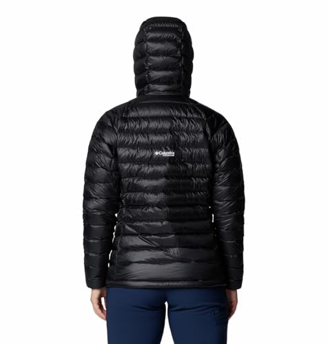 Columbia Womens Arctic Crest Down Hooded Jacket, Black, S