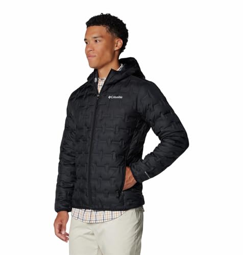 Columbia Mens Delta Ridge II Down Hooded Jacket, Black, L