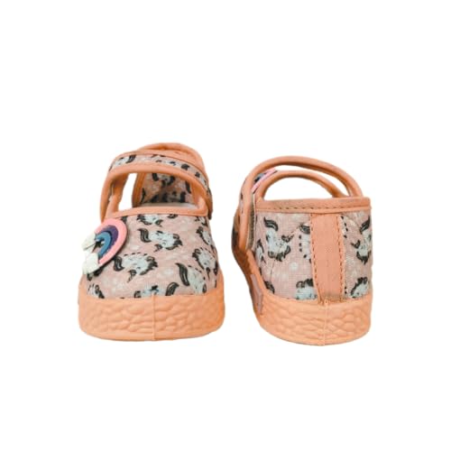 Coolz Girls Baby Fashion and Casual Ballerina Cute-1 for 1-4 yrs I Kids Shoes for Girls I (Peach, UK Footwear Size System, Toddler, Age Range, Medium, 18 Months, 24 Months)