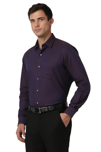 Van Heusen Men's Regular Fit Shirt (VHSFCCUB601458_Purple 44)