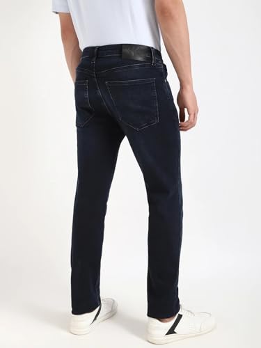 Medium-Wash Skinny Fit Mid Rise Jeans Blue Black