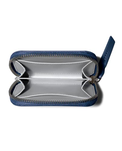 DailyObjects Ultramarine Blue Zipper Slim Card & Coin Wallet | Made with Vegan Leather Material | Carefully Handcrafted | Coin Pocket