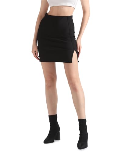 Calvin Klein Nylon Western Skirt Black