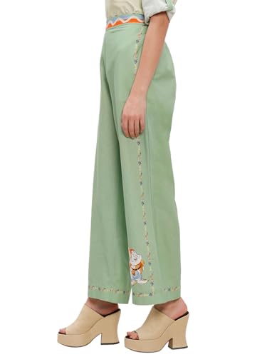 Vero Moda Women's Flared High Rise Green Pants