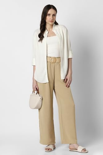 Van Heusen Women's Regular Casual Pants (VWTPURGPU16321_Beige