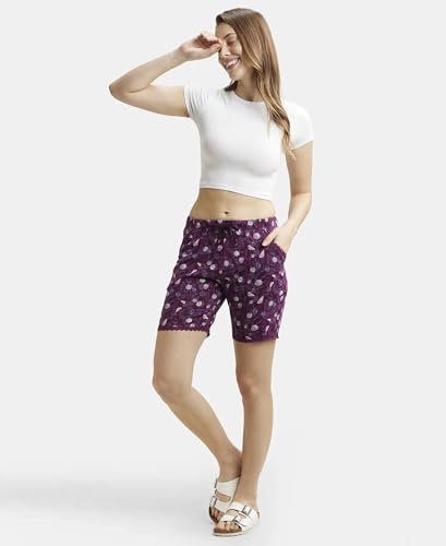 Jockey Women's Modal Shorts (RX10_Purple Wine_Large)