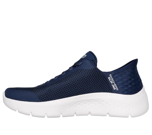 Skechers Women's Go Walk Flex Hands Free Slip-ins - Grand Entry, Navy/White, 6 Wide