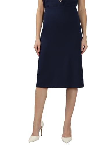 VERO MODA Women's Bodycon High-Rise Navy Blue Skirt