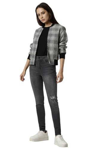 Van Heusen Women Grey Mid Wash Super Slim Fit Jeans