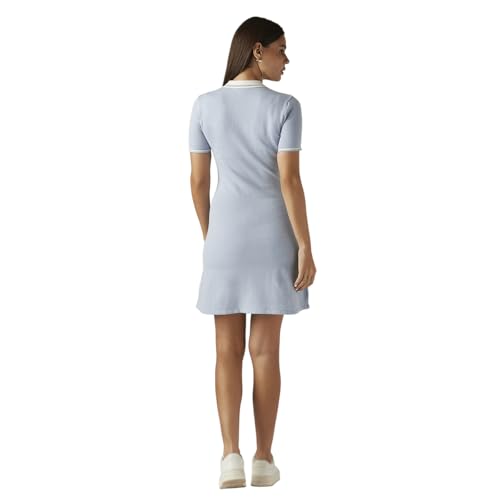 Levi's Women's Solid Light-Blue Polo Collar Dress