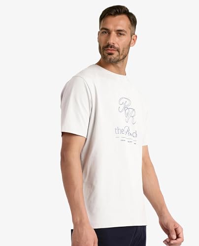 RARE RABBIT Men's Vin Dusky Grey Cotton Plain Regular Fit Half Sleeve Crew Neck T-Shirt