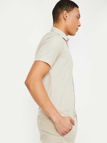 MAX Men's Slim Fit Shirt (Beige)