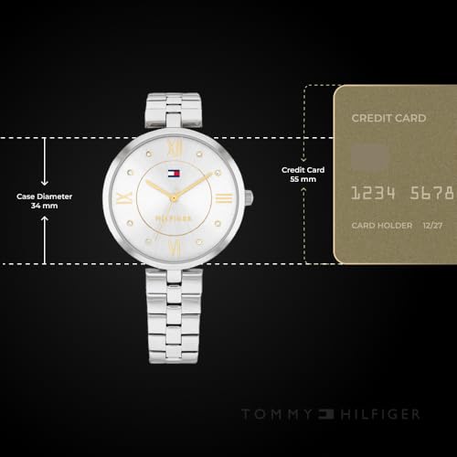 Tommy Hilfiger Quartz Silver Dial Stainless Steel Strap Watch for Women
