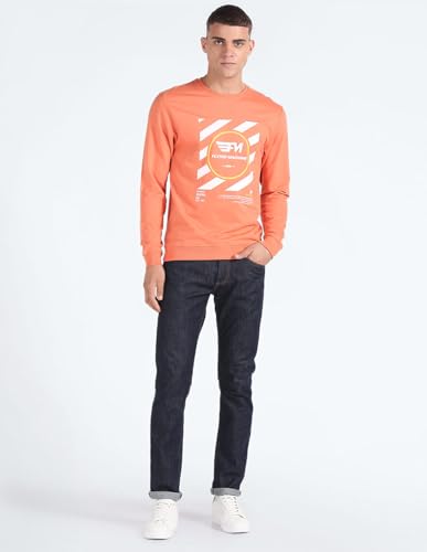 Crew Neck Brand Print Sweatshirt