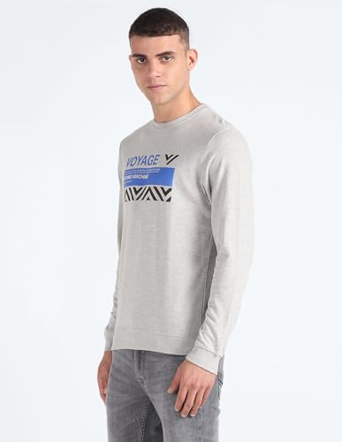Graphic Print Heathered Sweatshirt