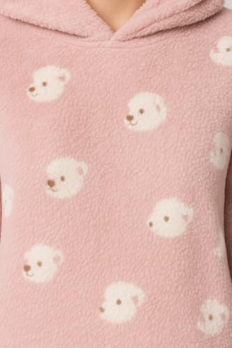 CAMEY Women Winter Nightsuit (Pink, Large)