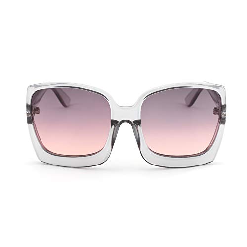 Karsaer Oversized Retro Square Round Women Non-Polarized Sunglasses Large Frame Vintage Women Shades K7075, Pink