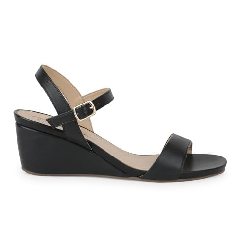 Hush Puppies Wedge Heel Sandals - Black (6Uk)