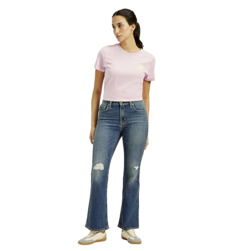 Levi's Women's 726 Blue Flared Fit High Rise Jeans