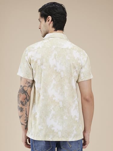 Being Human Green Regular Fit Regular Collar Men's Shirt Clothing