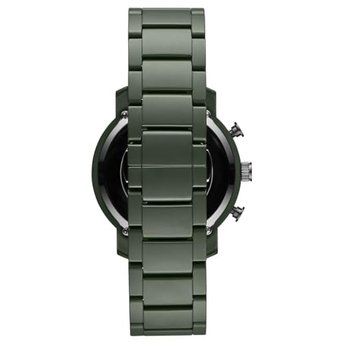 MVMT Ceramic Chrono Men Japanese Quartz Chronograph Analog Watch, Matte Green Dial, 45Mm, Everyday, Green Band