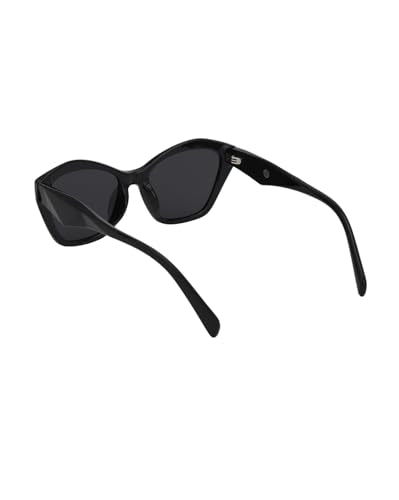 Carlton London Black Toned with Blue Polarised Lens Butterfly Sunglass for women