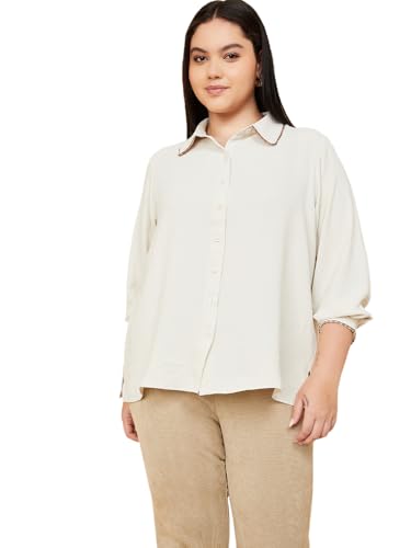 Max Women Textured Shirt (Beige_4XL)