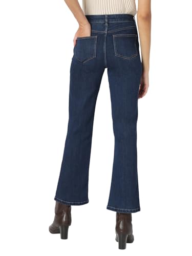 VERO MODA Womens Wide Leg Jeans Dark Blue Denim