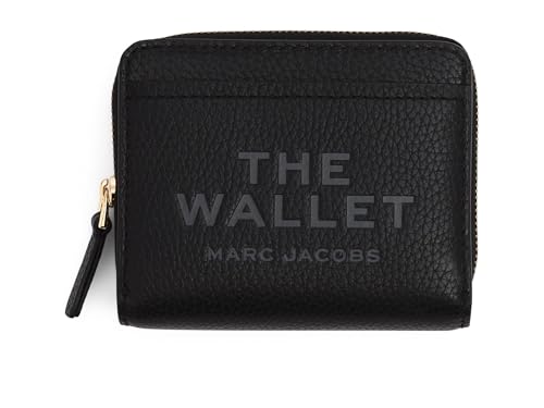 Marc Jacobs Women's The Leather Mini Compact Wallet, black, Einheitsgröße, The Leather Mini Compact Wallet
