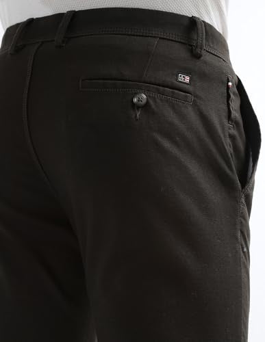 Arrow Sports Men's Slim Casual Pants (ASAKTR2676_Dark Brown