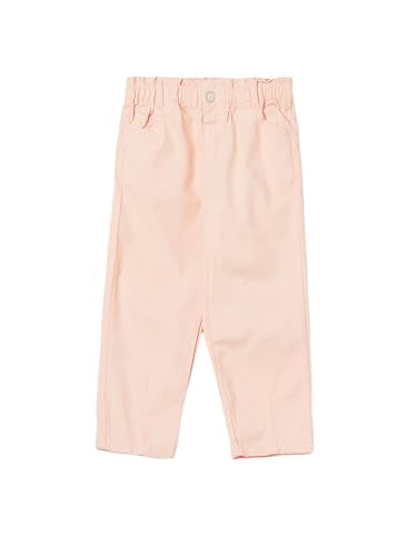 Max Girls Solid Mom Fit Trousers (Pink_4-6 Y)