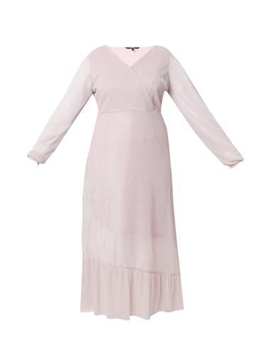 VERO MODA Women Embellished Pink Polyester Below Knee Length A-Line Dress