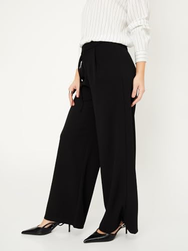 Max Women's Regular Trousers (SFC3602_Black