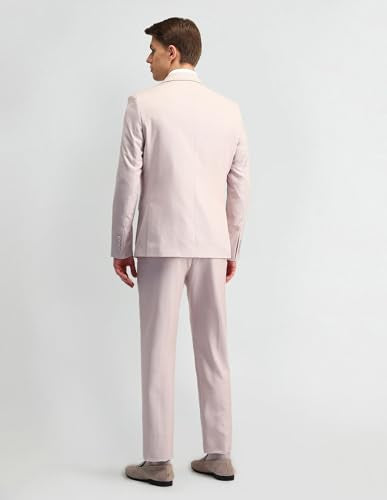 Arrow Men's Rayon Business Suit Pants Set (ARAISU5507_Beige