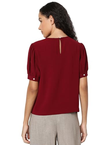 VERO MODA Women's Regular Fit Red Top