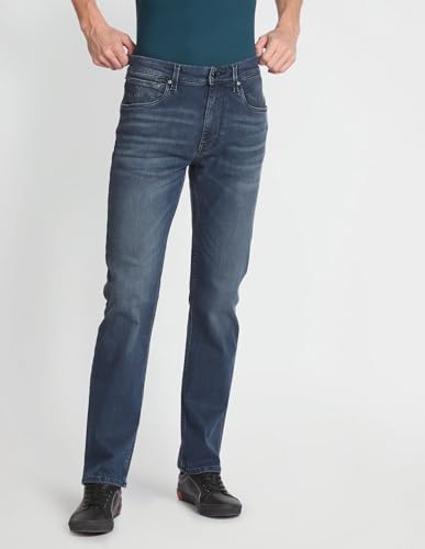 U.S. POLO ASSN. Men's Slim Straight fit Cotton Jeans (UDJEN0758_Blue_36)