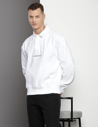 Calvin Klein Mens White Color Sweatshirt (XL)