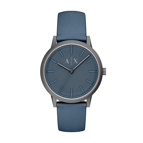 Armani Exchange Blue Quartz Leather Watch AX2767