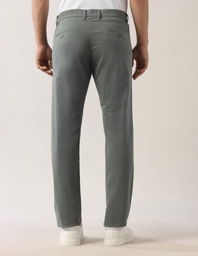 Arrow Sports Men's Twill Slim Fit Trousers Green