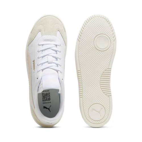 PUMA Women's Club 5v5 Sneakers, Puma White-rosebay-puma Gold, 8