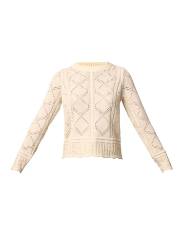 ONLY Women's Regular Fit Beige Sweater