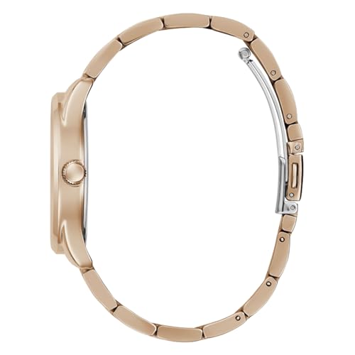 GUESS Stainless Steel Analog Gold Dial Women Watch-Gw0485L2, Rose Gold Band