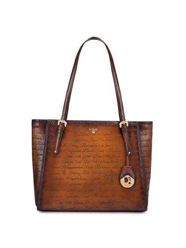 Da Milano Genuine Leather Brown Tote (00173D) (Medium)