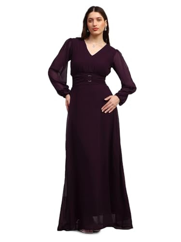Globus Women Dress (8909389034571_Burgundy_S)