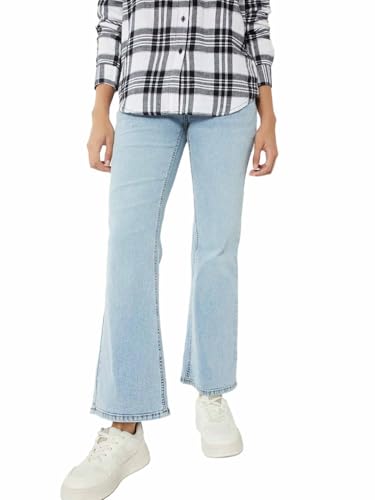 Max Women Washed Flared Jeans(Blue_32)