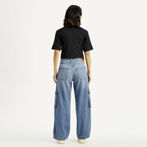 Levi’s Women's Mid Indigo Loose Fit Mid Rise Jeans, 2149, 32