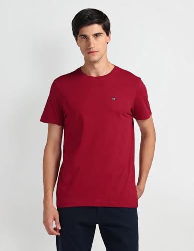 Arrow Sports Men's Regular Fit T-Shirt (ASAEOTS5093_Red