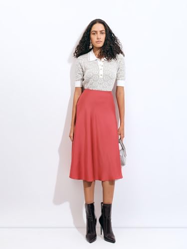 VERO MODA Women Pink A-Line High-Rise Skirt